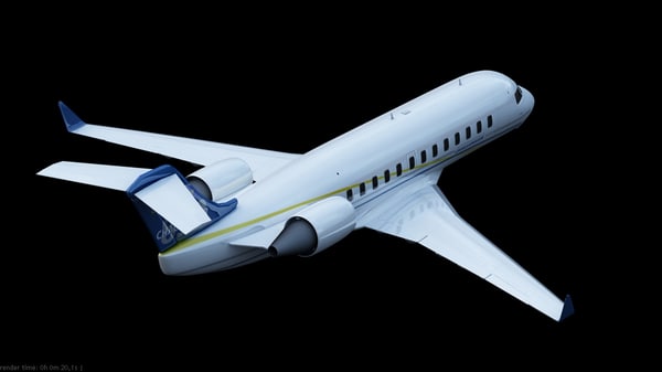 bombardier challenger 850 3d 3ds - Bombardier Challenger 850 by Galva858